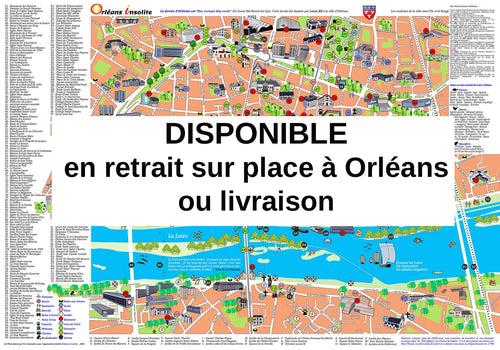 Carte Orléans Insolite - 70x50 - Livraison ou retrait sur place