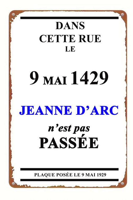 Plaque de rue ou de garage humoristique (f)