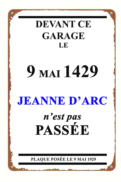 Plaque de rue ou de garage humoristique (e)