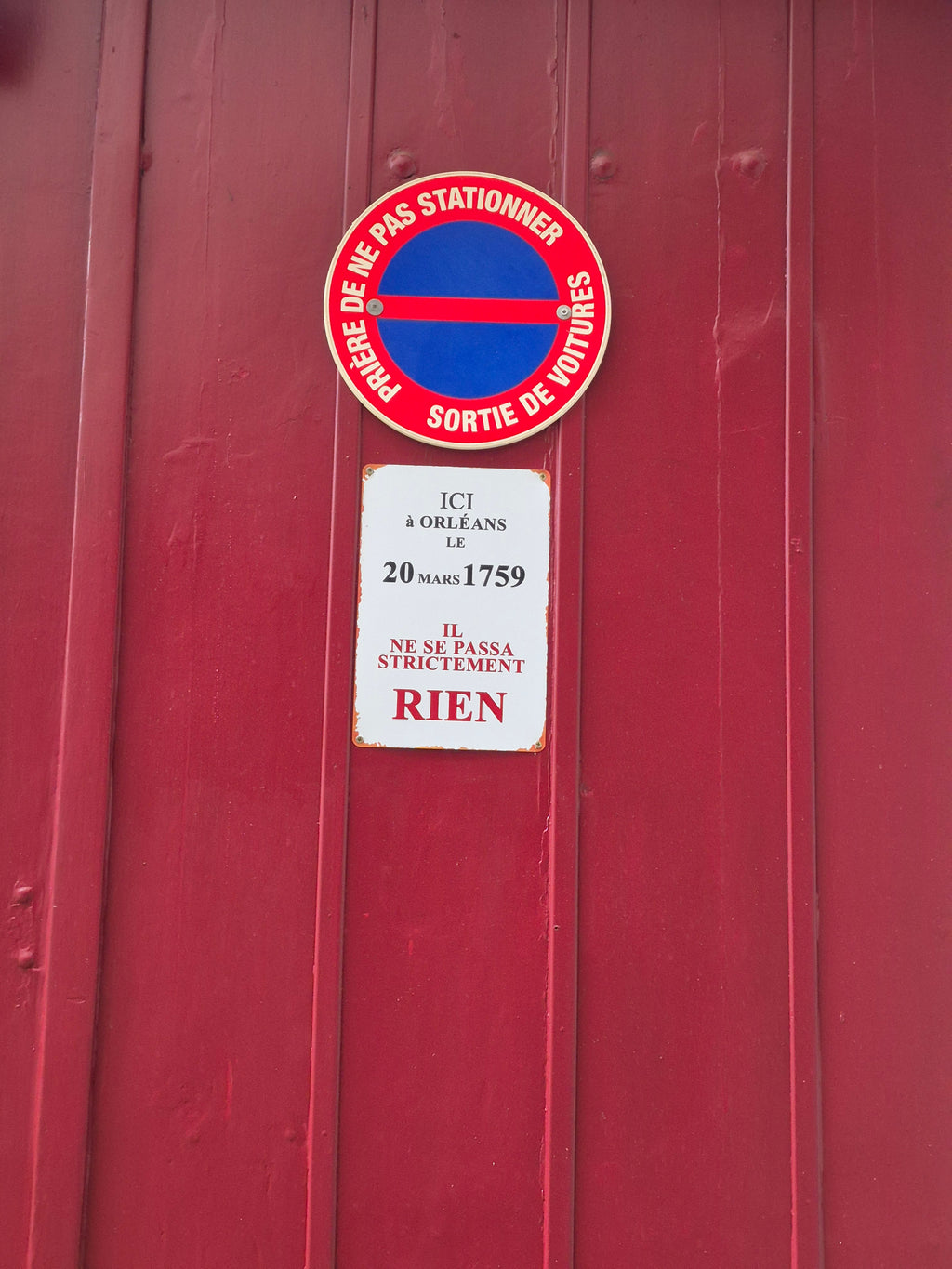 Plaque de rue ou de garage humoristique (d)