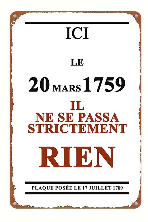 Plaque de rue ou de garage humoristique (a)