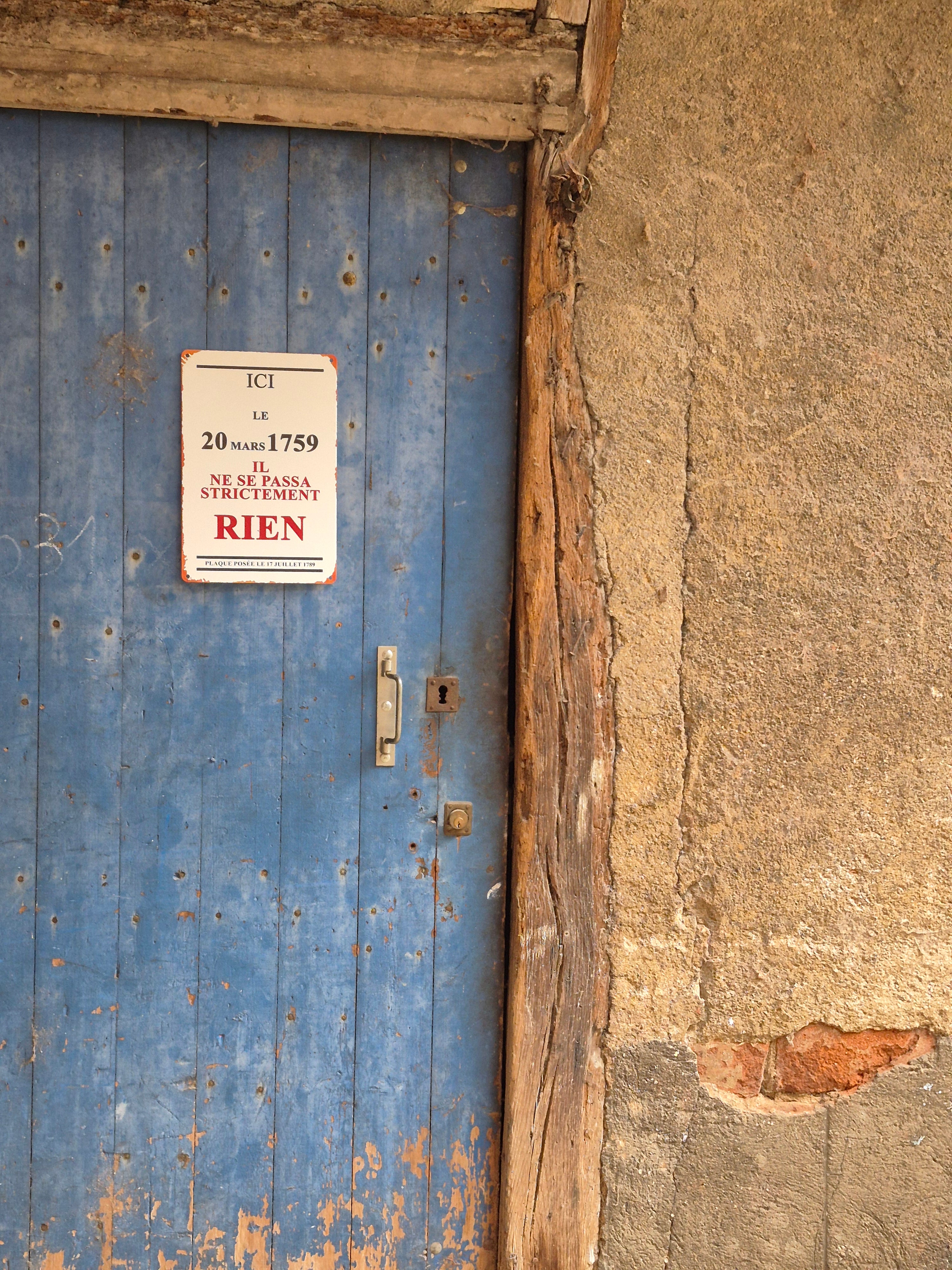 Plaque de rue ou de garage humoristique (a)