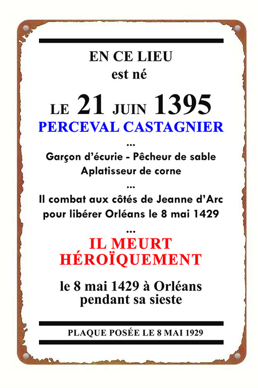 Plaque de rue ou de garage humoristique (b)